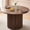 Walnut, variant on NORDICANA 47" Round Kitchen Dining Table Fluted,Oak Wood Veneer Tabletop, Wood Strip Base
