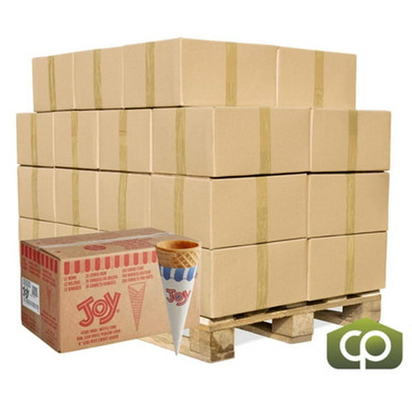 JOY #415 Jacketed Sugar Ice Cream Cone - 200/Box (24cases/PALLET)- TOTAL 4800 CONES