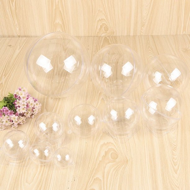 Bola transparente colgante personalizada, plástico acrílico personalizado, cristal de Navidad, bola transparente alta, adorno de 2-40cm