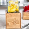 thumbnail image 1 of Cal Mil 3427-5-99 Madera Simple Pot Riser Comprend Verre de Pot - 5 Po. - Beige, 1 of 1