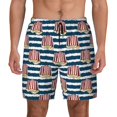 thumbnail image 3 of Uemuo Popcorn Pattern Mens Swim Trunks Quick Dry Board Shorts with Mesh Lining, Stretch Beach Shorts Quick Dry No-Chafing Board Shorts-Medium, 3 of 9