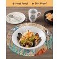thumbnail image 3 of 13 Inch Round Placemats Set of 4, Brown Sea Turtle Coastal Non Slip Heat Insulation PP Table Mats, Nautical Coral Ocean Vintage Washable Place Mats for Kitchen Dining Party Table Decor, 3 of 7