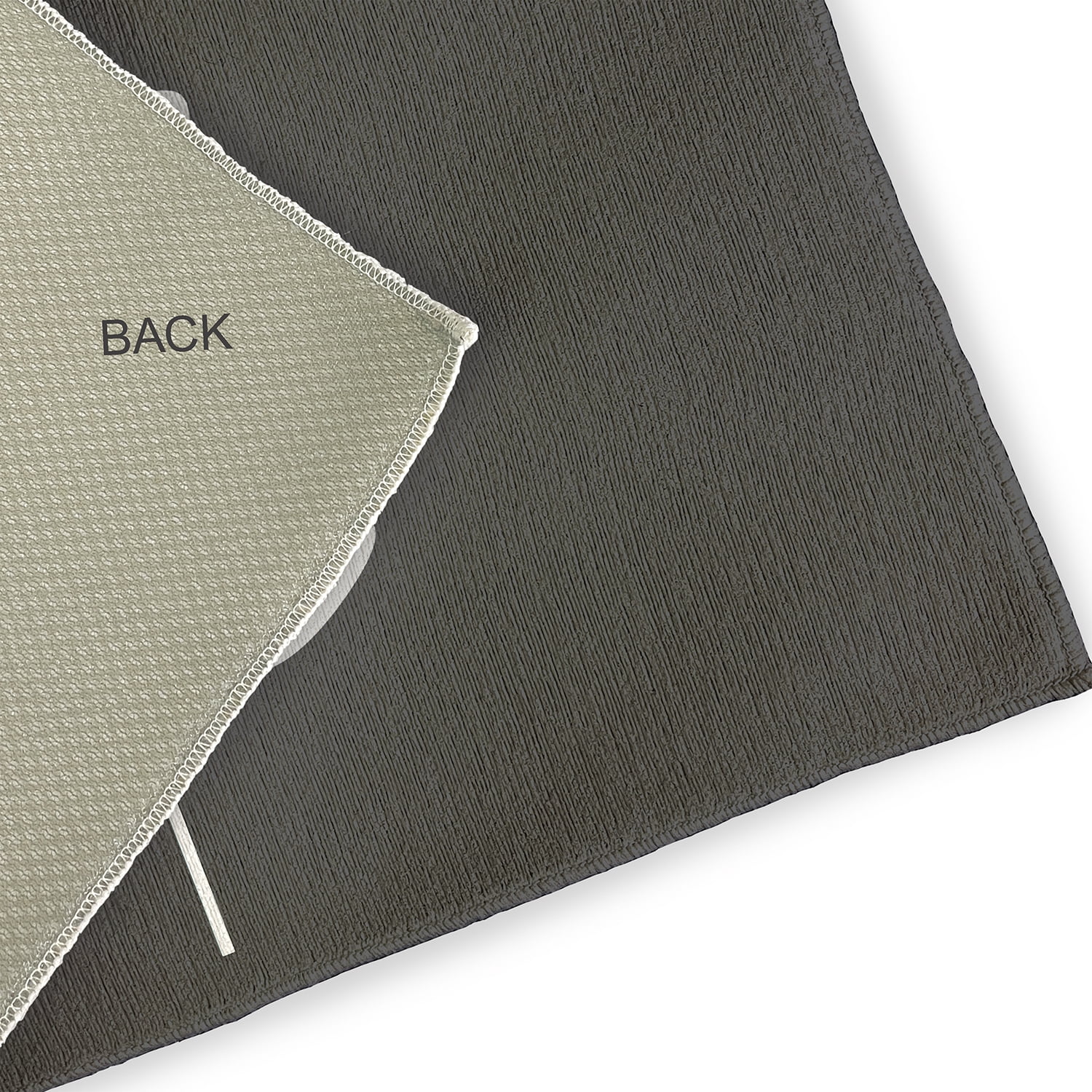 Simply Daisy 5' x 7' Gray Simple Stems Spring Chenille Indoor/Outdoor Rug