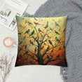 thumbnail image 2 of Chilfamy Colorful Tree Birds Pillow Covers, Multicolor Painted Summer Spring Decorative Pillow Cases Cushion Cover for Sofa Bed Couch Home Decor 24x24in, 2 of 5
