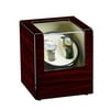Automatic Rotation Display Case, Watch Collection Organizer Double Watch Winder with Opening Hinged Lid