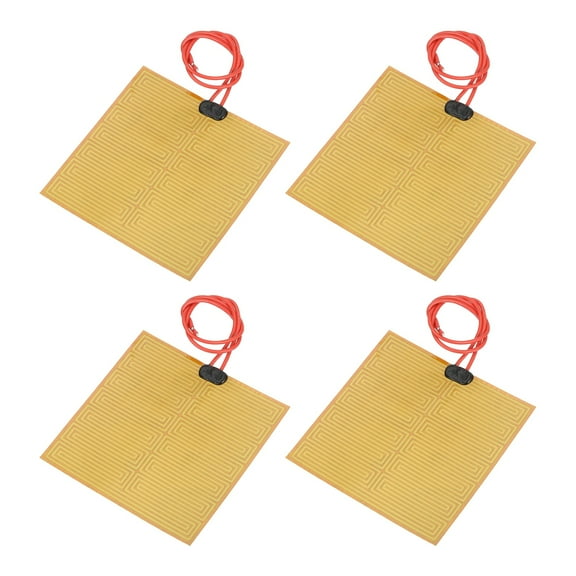 4pcs Heater Film Heating Plate 100W 24V Polyimide Adhesive Heat Pad 100mmx100mm