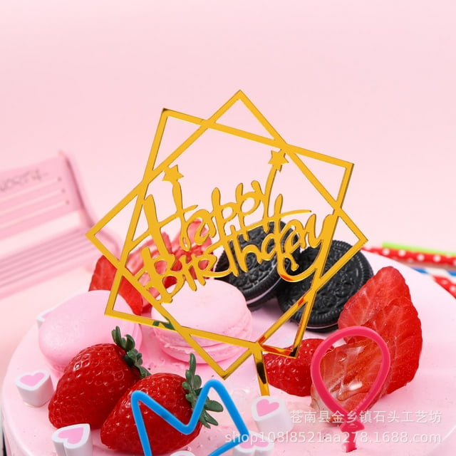 Birthday cake topper, baking decoration ornament