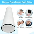 thumbnail image 3 of LAMIRO Neck Roll Pillow for Neck Relief–Extra Dense Memory Foam Round Cylinder Bolster for Cervical Support, 3 of 7