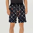 thumbnail image 4 of LIIPEE Men Shorts Summer Casual Fashion Graphic Printed Loose Fit Elastic Drawstring Waist Knee Length Beach Shorts With Pockets Male Outdoor Lightweight Comfortable Breathable Soft Daily Shorts,XL, 4 of 4
