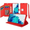 thumbnail image 2 of Samsung Galaxy S21 (6.2") Wallet Case Leather Credit Card ID Cash Holder Slot Dual Flip Pouch with Stand and Strap Cover ,Xpm Phone Cover for Galaxy S21 - Red, 2 of 6