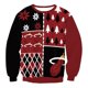 thumbnail image 1 of Jersey de gran tamaño para hombre, sudaderas falsas de dos piezas, chándal de cuello redondo para pareja, ropa de calle de Navidad y otoño, 1 of 4