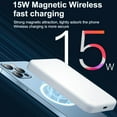 thumbnail image 3 of 10000mAh Magnetic Wireless Power Bank,Portable 15W Fast Charging Battery Pack Charger Compatible with iPhone 14/13/12 Series, 3 of 13