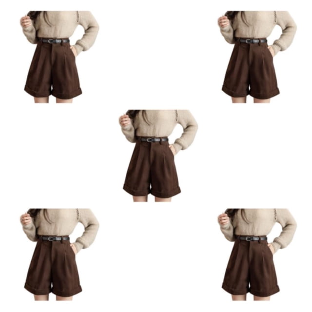 Minnieouse Pantalones cortos de verano para mujer, para niñas, banquetes, senderismo, cintura alta, pantalones holgados, estilo informal, ropa de Type2 NO2
