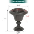 thumbnail image 3 of Sungmor Cast Iron Tabletop Flower Vase, Vintage Pretty French Urn Planter Design, 7" Tall 6.6" Wide Decorative Centerpiece Flower Stand Plant Holder, Artificial Flower Arrangement Home Decor, 3 of 7