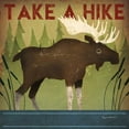 thumbnail image 2 of Fowler, Ryan 15x15 Gold Ornate Wood Framed with Double Matting Museum Art Print Titled - Take a Hike Moose, 2 of 4