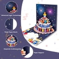 thumbnail image 2 of JILhome 3D  Musical Happy Birthday Card, LED Lights Birthday Cards, Blowable Greeting Card with DIY Age for Husband, Women, Son, Her, Dad, Blue, 2 of 7