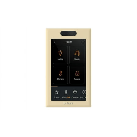 Brilliant - Wi-Fi Smart 1-Switch Home Control Panel with Voice Assistant - White