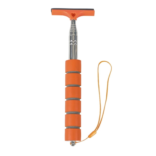 relayinert Raclette Auto pour Miroir Nettoyeur Manche Long pour Nettoyer Porte en Verre de Douche Orange Orange 21-98 cm Rétractable