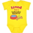 thumbnail image 3 of Inktastic Labrador Retriever Loved by a Boys or Girls Baby Bodysuit, 3 of 5