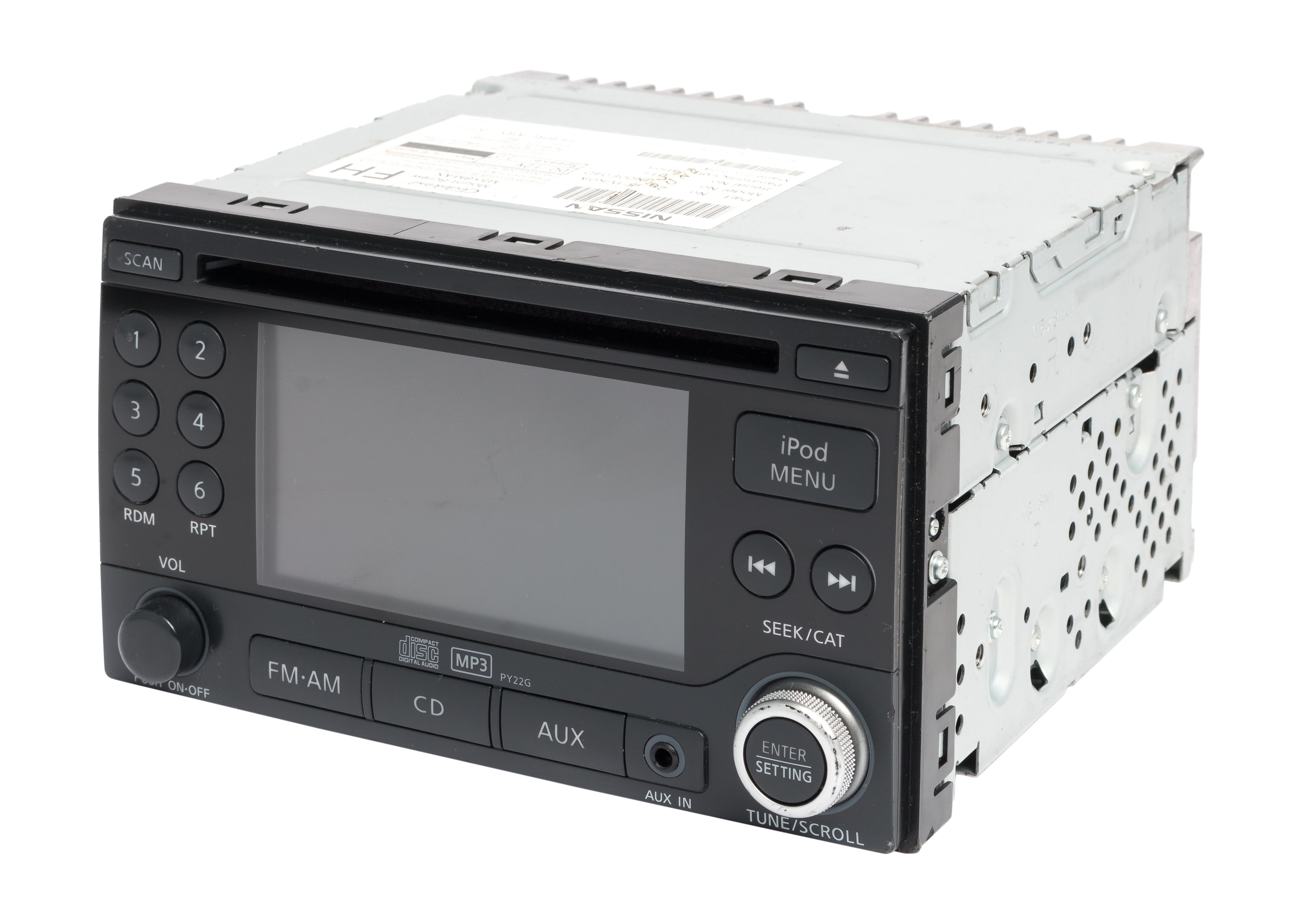 Restored 2011-2012 Nissan Rogue AM FM Radio Single Disc CD w Display 281851VK0A Opt PY22G (Refurbished)