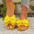 thumbnail image 4 of Alkepwun House Slippers Women's Summer Solid Color Bow Flat Casual Non-Slip Sandals Lightweight Comfort Versatile Slip On Open Toe Outdoor Shoes, 4 of 9