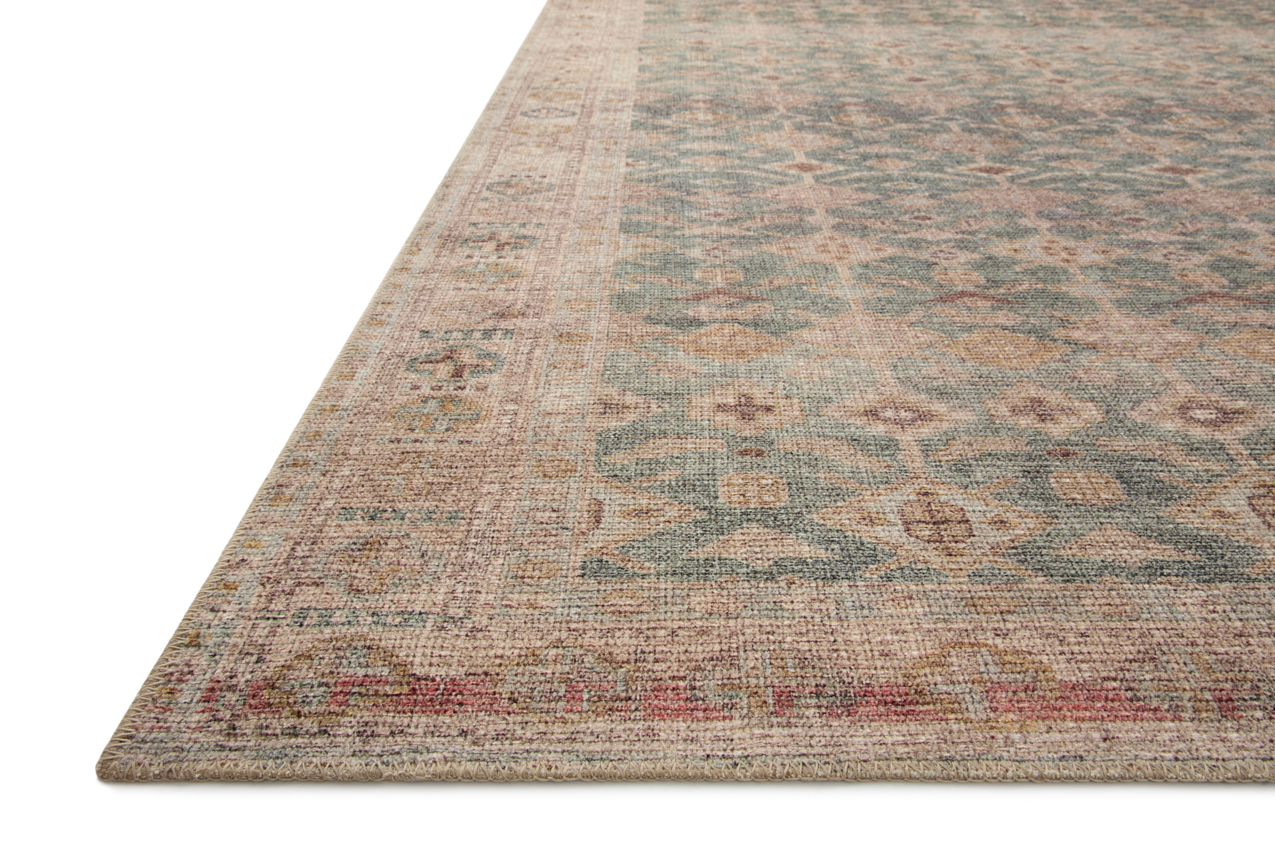 Angela Rose x Loloi Aubrey Aqua / Sand 2'-6" x 7'-6" Runner Rug