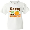 thumbnail image 3 of Inktastic Thanksgiving Sassy Lil Pumpkin with Fall Leaves Youth T-Shirt, 3 of 5