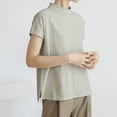thumbnail image 4 of Yuyuzo T-Shirts pour Femmes Manches Courtes Col Rond Basique Tee-Tops Décontractés d'Été Blouses Unis, 4 of 6