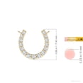thumbnail image 3 of ANGARA Lab Grown Diamond Horseshoe Necklace for Women in 14K Yellow Gold (Size-2.5mm| Color-F-G| Clarity-VS) | April Birthstone, Anniversary, Jewelry Gift for Women | Lab-Grown Diamond Necklace, 3 of 8