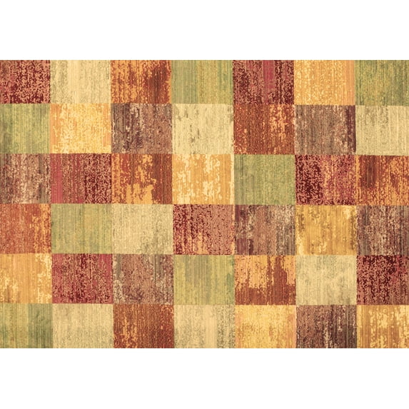 Ahgly Company Indoor Rectangle Patchwork Brown Transitional Area Rugs, 2' x 3'