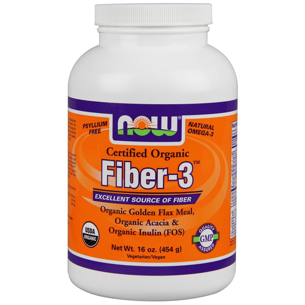 NOW Foods 100 Certified Organic Fiber3 16 oz.