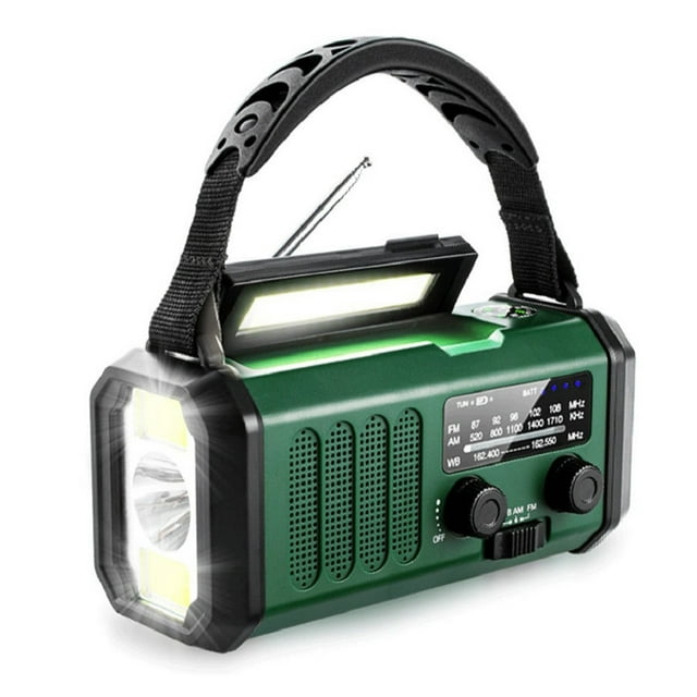 Radio Hand Crank Emergency 20000mAh Solar AM/FM (versión Estadounidense) Verde