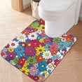 thumbnail image 2 of Yayeee Bath Rug for Bathroom Floor Non Slip Rectangle Fluffy Soft Absorbent Mat, 16"x24", Whimsical Floral, 2 of 7