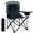 Black-New framework, variant on EVER ADVANCED Oversized Camping Chairs Heavy Duty Padded Folding Lawn Chair with Cup Holder，Support 350 lbs for Adults Outdoor Fishing Sports Black