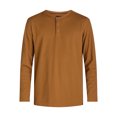 thumbnail image 2 of Burnside Men's & Big Men's Thermal Henley Shirt with Long Sleeves, Sizes S-2XL, 2 of 2