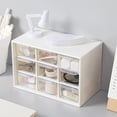 thumbnail image 4 of Limei Portable Cube Storage Organizer Cube Storage Shelves Cube Shelf Room Organizer Clothes Storage Cubby Shelving Bookshelf Toy Organizer Cabinet, Transparent White, 9 Cubes, 4 of 7