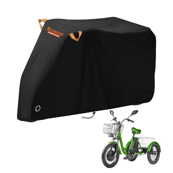 Funda para triciclo Kovshuiwe, 190 x 76 x 112 cm, impermeable y resistente a los rayos UV