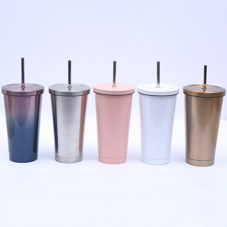 304 Stainless Steel Large Capacity Straw Cup Gift Double-layer