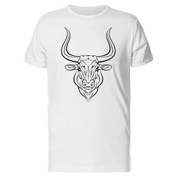 Cool Tribal Bull Head T-Shirt Men -Image by Shutterstock, Male x-Large