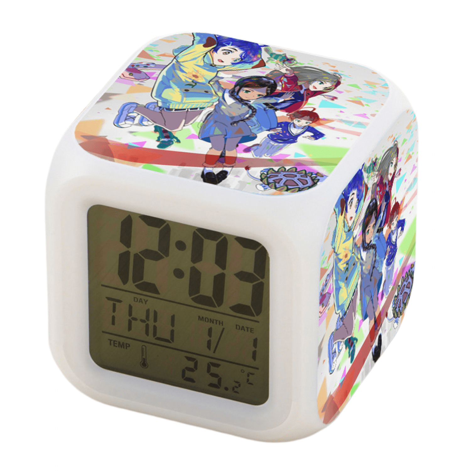 JUSTUP Alarm Clock For Kids, Digital Alarm Clock Cube Wake Up Clocks