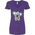 thumbnail image 3 of Inktastic Cute Koala Bear Women's V-Neck T-Shirt, 3 of 5