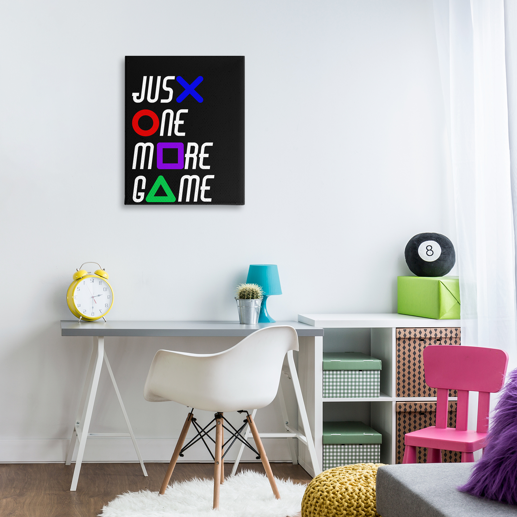 One More Game with Symbols Canvas Wall Art, design by Kim Allen