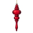 thumbnail image 5 of Vickerman 7" 4-Finish Finial Ornament, Shatterproof Plastic Christmas Tree Decoration, 8 Pack, Red Shiny, Matte, Glitter and Sequin Finishes, 5 of 7