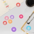 thumbnail image 6 of Uxcell 35mm 1.38" Plastic Round Book Binding Discs, Purple Pcs Discbound Expansion Discs Star Shape Plating Round Binder Rings, Purple, 6 of 6