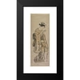 thumbnail image 2 of Okumura Masanobu 9x18 Black Modern Framed Museum Art Print Titled - A Beauty with a Mirror (C. 1743-46), 2 of 5