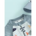thumbnail image 5 of Qtinghua Infant Toddler Baby Boys Rash Guard Swimwear Fish Print Short Sleeve Swimsuits Front Zipper Bathing Suits with Swimming Hat White 0-3 Months, 5 of 9