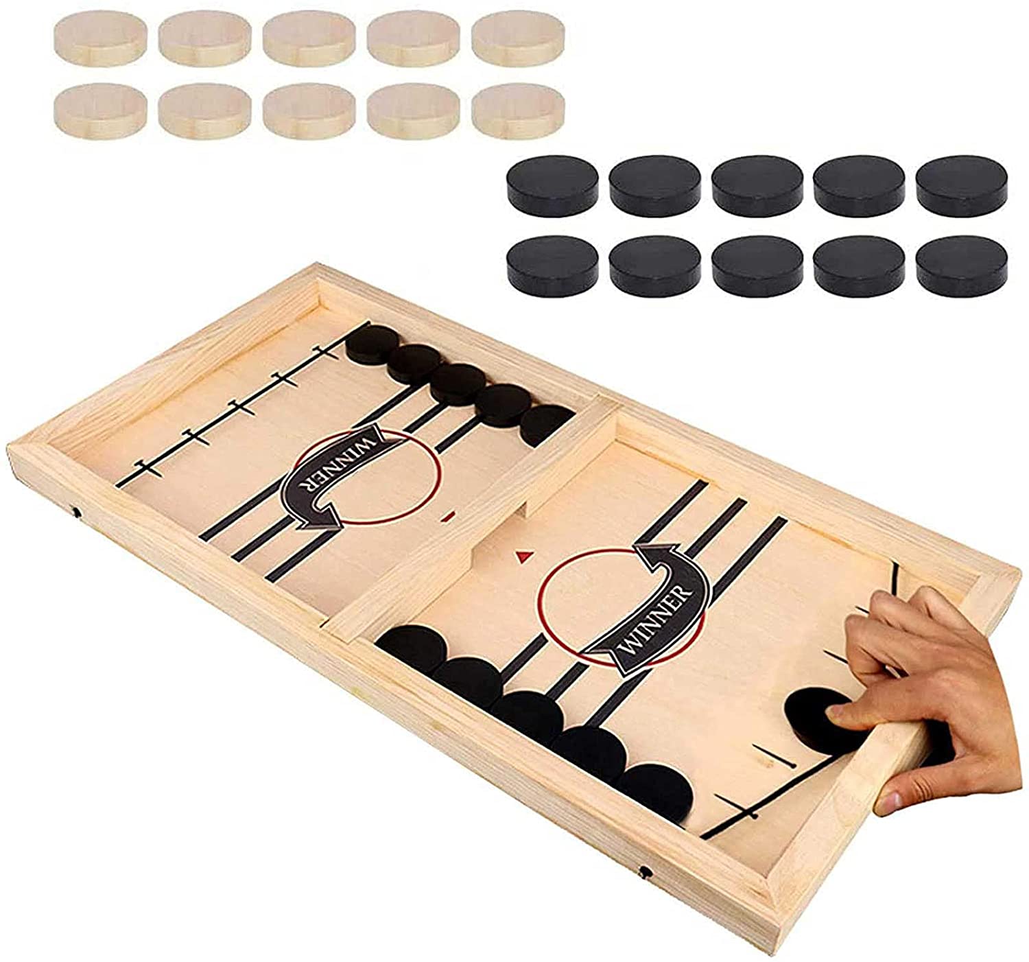 Fast Sling Puck Game Desktop Slingpuck Board Toy Fast Track Speed Pucks