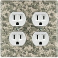 thumbnail image 1 of Metal Light Switch Plate Outlet Cover (ACU Camo - Double Duplex), 1 of 2