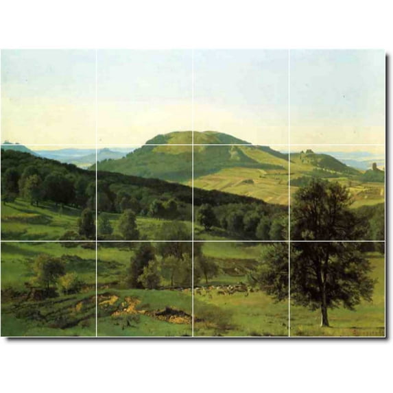 Ceramic Tile Mural-Albert Bierstadt Landscapes Painting 30. 48" w x 36" h using (12) 12 x 12 ceramic tiles