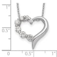 thumbnail image 4 of FJC Finejewelers Sterling Silver Cubic Zirconia Heart Journey Necklace, 4 of 5